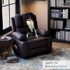 Manual Leather Chair, Premium Ergonomic Recliner with Adjustable Backrest and Cup Holders - 2 of 4