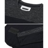 Men's Color Block Long Sleeve Hemline Athletic Hiphop Shirt - ZIMEGO - 4 of 4