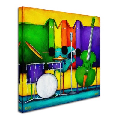 Trademark Fine Art -Daniel Patrick Kessler 'Jam Dogs' Canvas Art