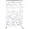 CAVINAS Patio Decorative Screen Metal Fence Privacy Screen with Hollow Rectangular Pattern for Outside and Garden, 76" H×48" W - 4 of 4