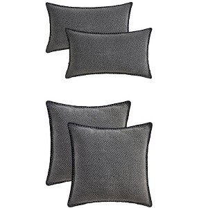 REGALWOVEN 4 Pcs Soft Cozy Chenille Throw Pillow Covers for Home Sofa Bench - 1 of 4