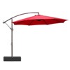 Aoodor 10ft Patio Umbrella with Base Included, Outdoor Offset Cantilever Umbrella with Easy Tilt Adjustment, UV-Blocking Polyester Shade, 8 Ribs - 2 of 4