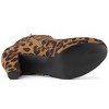 Allegra K Women's Round Toe Side Zip Low Platform Chunky Heel Ankle Booties - 4 of 4