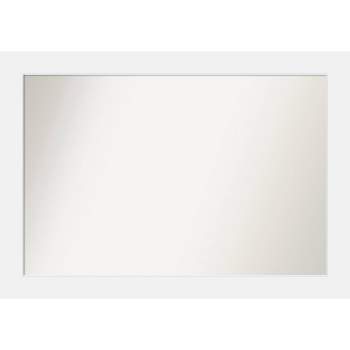 41" x 29" Non-Beveled Corvino Wood Bathroom Wall Mirror White - Amanti Art