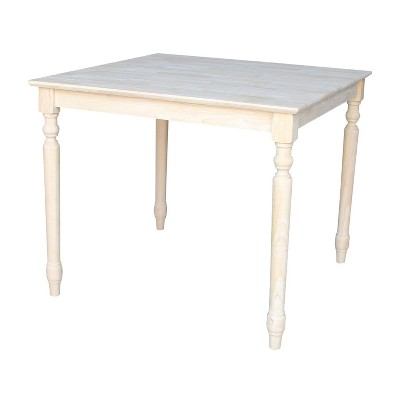 International Concepts Solid Wood Top Table - Turned Legs
