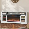 HOMCOM Fireplace TV Stand for TVs Up to 80 Inch, Entertainment Center with 36" Electric Fireplace, TV Console with Open Storage, Side Cabinets, White - 3 of 4