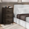 Sorbus Nightstand with 3 Drawers - Steel Frame, Wood Top & Easy Pull Fabric Bins - Perfect for Home, Bedroom, Office & College Dorm - 2 of 4