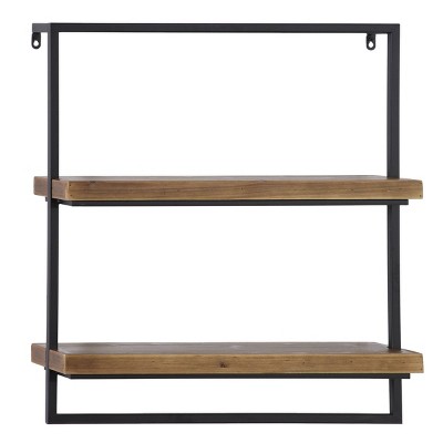 Industrial Wall Shelf Brown - Olivia & May