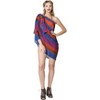 LA LEELA Women's Beach Bikini Swimwear Cover up Wrap Skirt Bathing suit Summer Wraps Sarong Swimsuits for Women One Size Purple, Tie Dye Design - 4 of 4