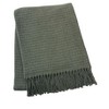 HomeRoots 50" X 67" Olive Green Cotton Blend Woven Throw Blanket with Fringe - 4 of 4