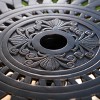 Arlana Round Cast Aluminum Bar Table - Shiny Copper - Christopher Knight Home: Weather-Resistant, 41.25" Height - 3 of 4