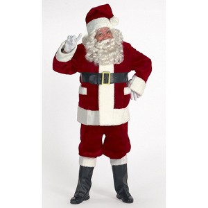 Halco Mens Burgundy Deluxe Santa with Outside Pockets Costume Red - 1 of 1