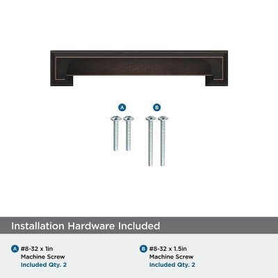 Oil Rubbed Bronze Traditional Cup Pull with Mounting Hardware