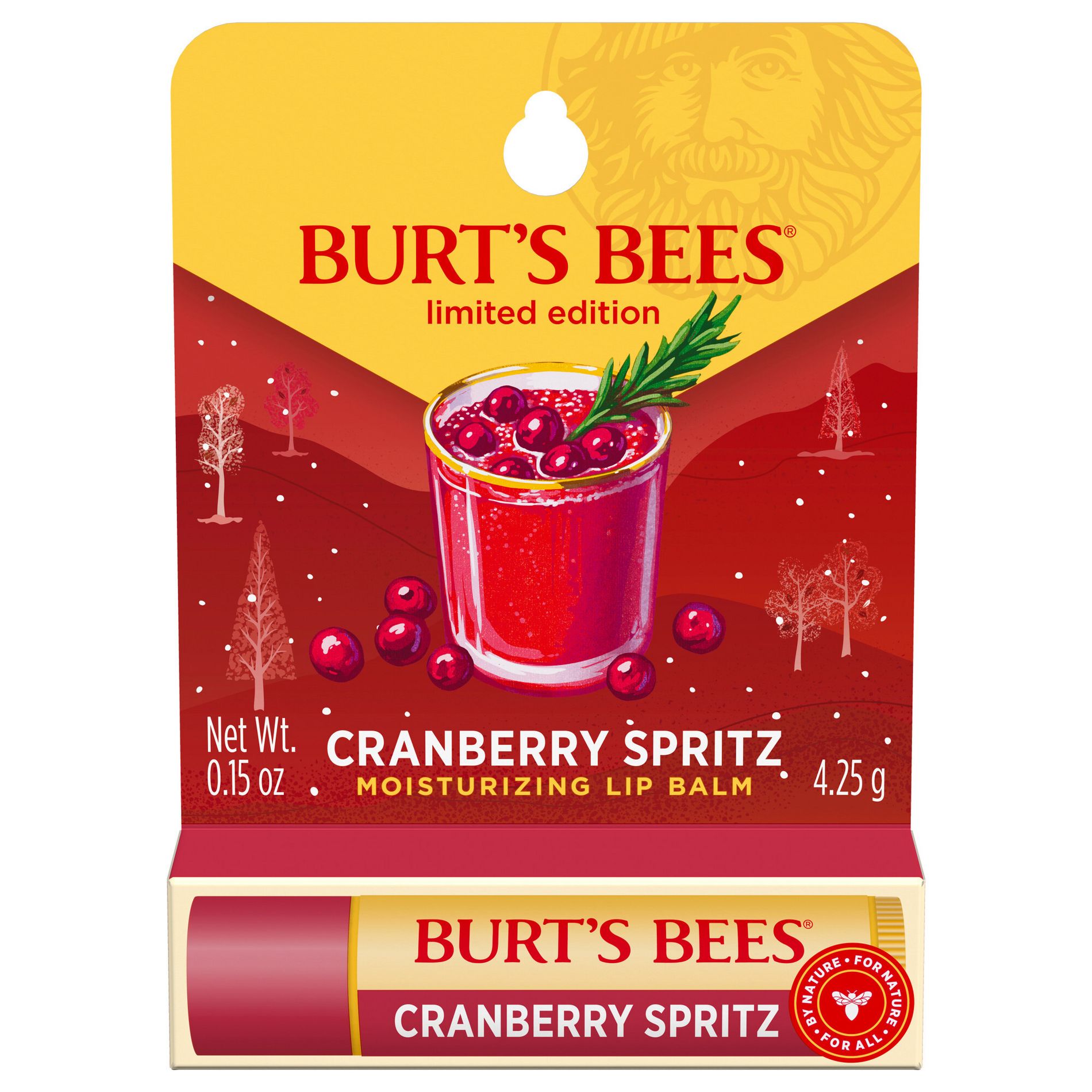 Burt's Bees Moisturizing Lip Balm - Cranberry Spritz - 0.15oz