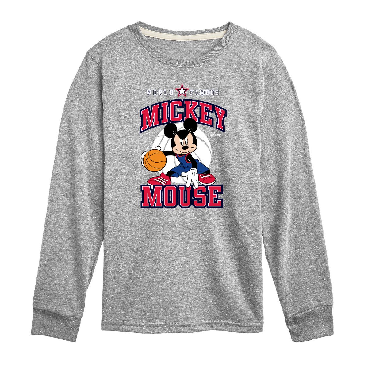Boys' - Disney - Mickey Basketball Jersey Long Sleeve Graphic T-Shirt
