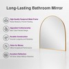 1-Piece 30 In.H x 27 In.W Aluminum Alloy Thin Edged Right Angled Arch Black Hanging Mirror Wall Mirror - 4 of 4