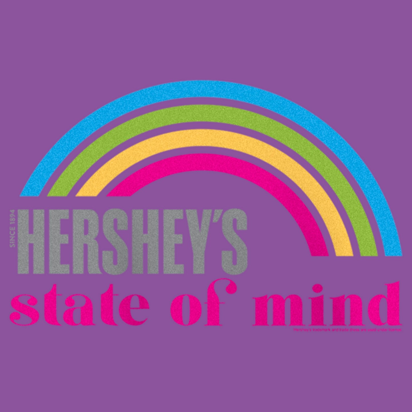 Футболка HERSHEY'S State of Mind Rainbow T-Shirt - Purple Berry для девочек, цвет: Фиолетовый — фото 2