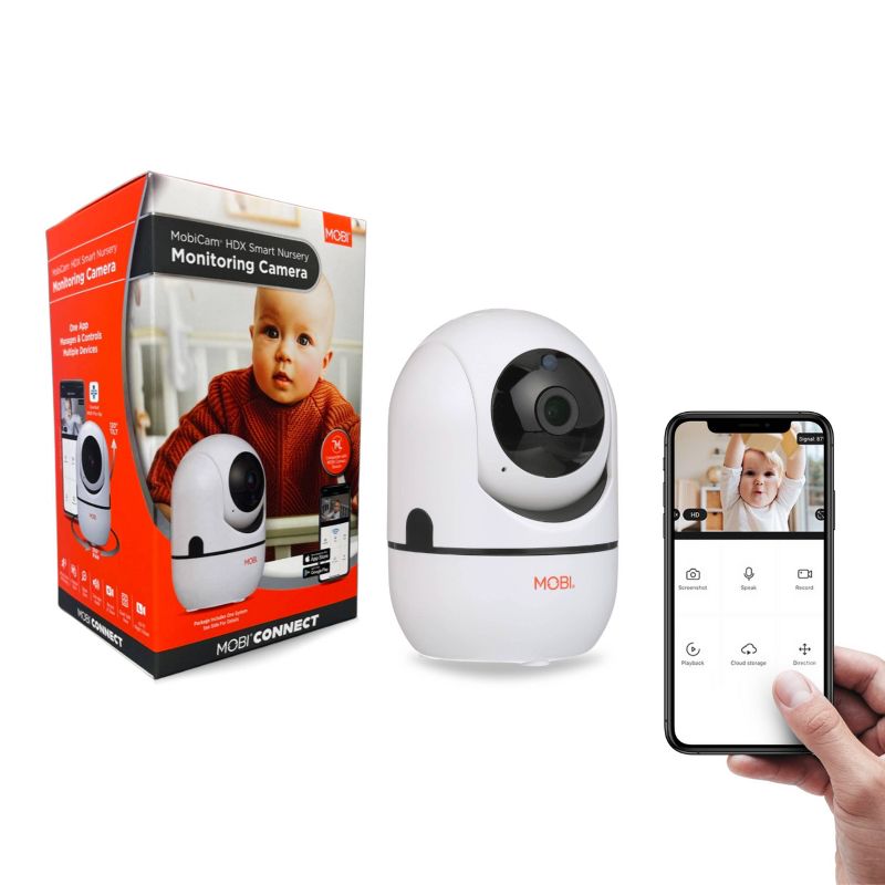 MobiCam HDX Pan &#38; Tilt Smart HD WiFi Video Baby Monitor -Monitoring System - WiFi Camera with 2-way Audio, 1 of 10
