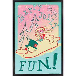 Trends International Frosty The Snowman - Happy Jolly Fun Framed Wall Poster Prints - 1 of 4