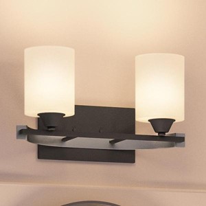 Urban Ambiance Luxury Mid-Century Modern Modern Bathroom Vanity Light,  7.875"H x 14.25"W,  Charcoal Finish, UHP2230 - 1 of 4