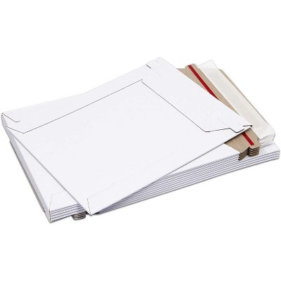 Juvale 500-Pack White Rigid Mailing Envelopes Document Stay Flat Mailers Self Seal Flap, 6 x 8 in