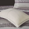 Kumasinova 7Pcs Luxurious Jacquard Comforter Set with Shams,Decor Pillows&Bed Skirt,Transitional Style Bedding Set,Machine Washable,Navy - 4 of 4