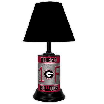 NCAA 18-inch Desk/Table Lamp with Shade, #1 Fan with Team Logo, Georgia Bulldogs