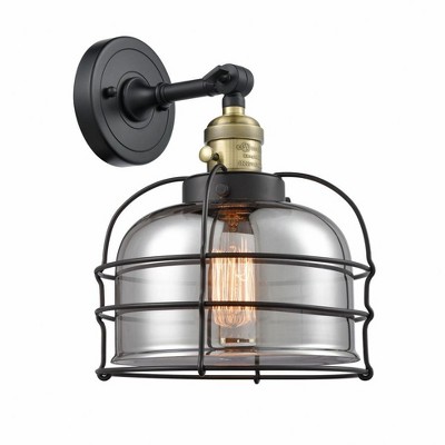 Bell Cage - 1 Light Wall Sconce In Traditional Style-12 Inches Tall and 9 Inches Wide