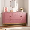 Acekool Drawer Dresser, 53.5" Wide Modern Chest with Fluted Front, Gold Handles & Metal Legs, Storage Organizer for Bedroom, Closet - 2 of 4