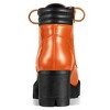 BLISSFUL STEP Women's Round Toe Chunky Heel Lug Sole Lace Up Zipper Combat Boots - 4 of 4