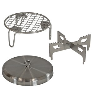 Sunnydaze 3-Piece Stainless Steel Smokeless Fire Pit Accessory Kit - 5.5" - 1 of 4
