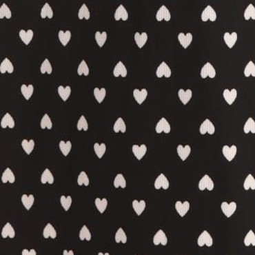 mini hearts - black