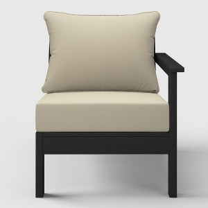 WestinTrends  Avalon Outdoor Patio HDPE Right Arm Facing Sectional Corner Club Chair with Patio Cushions - 1 of 4