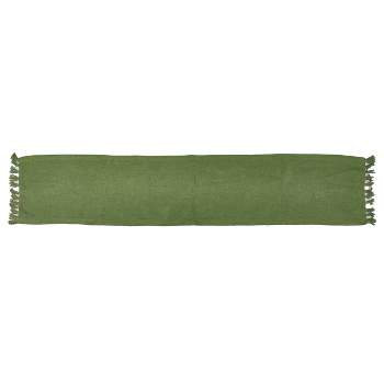 90" x 20" Cotton Textured Table Runner Green - Threshold™