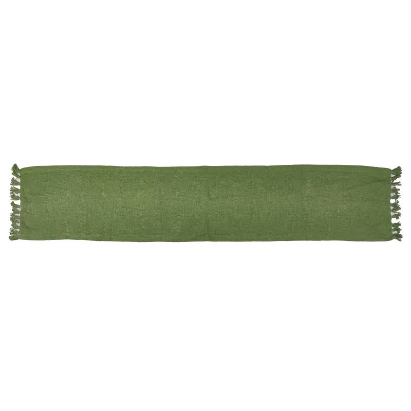 90&#34; x 20&#34; Cotton Textured Table Runner Green - Threshold&#8482;, 1 of 5