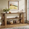 Lantine 70.87" Extra Long Console Table for Entryway, Farmhouse Wooden 3-Tier Sofa Table Behind Couch for Living Room, Hallway Foyer - 2 of 4