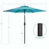 Sonkuki 7.5 ft Outdoor Patio Market Umbrella w/ Crank, Push Button Tilt,  UV-Resistant Canopy - 3 of 4