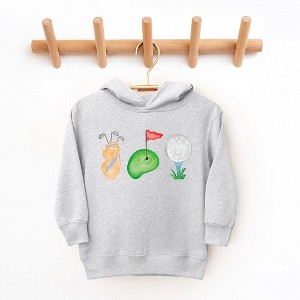 The Juniper Shop Golf Icons Watercolor Toddler Graphic Hoodie - 1 of 3