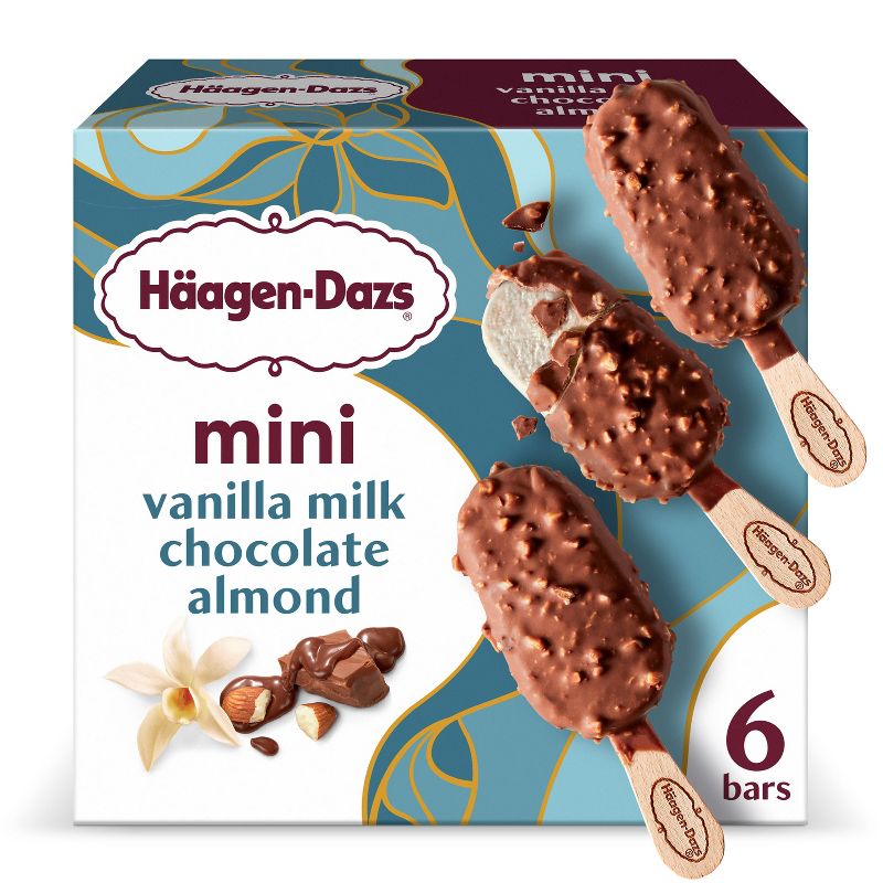 Haagen-Dazs Vanilla Milk Chocolate Almond Frozen Bars - 11.1 fl oz, 1 of 10