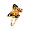 Ross-Simons Italian 18kt Yellow Gold Butterfly Ring With Enamel - 3 of 4