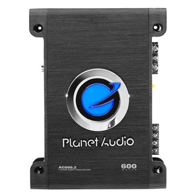 Planet Audio AC600.2 600W Max 2 Channel MOSFET Full Range Class A/B Power Stereo Car Amplifier, Black