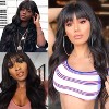 Jessie's Wig Body Wave Blended Human Hair Wig With Bangs For Women Natural Black 18-38 Inch - 4 of 4