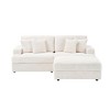82" L-Shaped Sectional Sofa with Movable Footstool & Storage, 4 Toss Pillows - 3 of 4