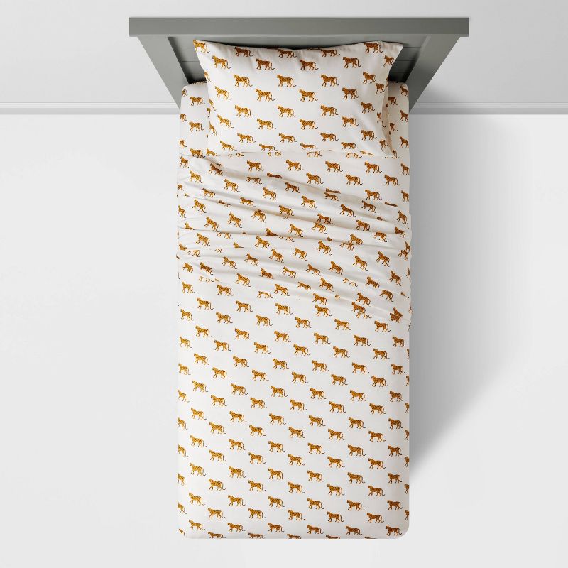 Cheetah Microfiber Kids' Sheet Set - Pillowfort™, 3 of 8
