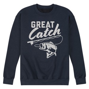 Men's - Instant Message - Great Catch Graphic Fleece Sweatshirt - 1 of 4