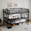 Hrinhom Metal FULL XL Over Twin Bunk Bed With Desk And Charging Station - 4 of 4