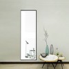 59x16 Inch Modern Standing Mirror, Black Metal Frame with Swivel Casters, Easy Relocation - 2 of 4