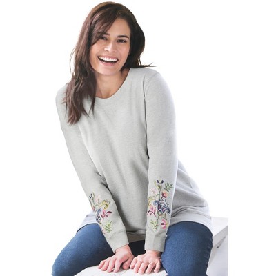 Woman Within Plus Size Printed Sweatshirt