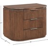 Meridina Furniture,Astrid Solid Wood And Oak Veneer Nightstand - 4 of 4