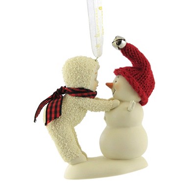 Dept 56 Snowbabies 3.5" You're Made For Me Snowman Jingle Bell  -  Tree Ornaments